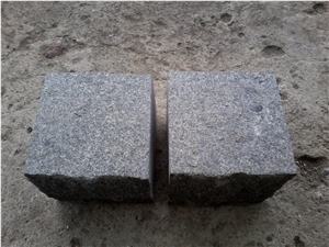 Split and Flamed Pavers, Black Granite Cube Stone & Pavers