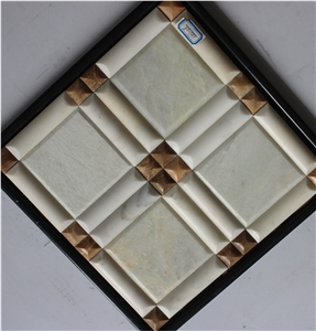 China Honey Onyx Mosaic Manufacture 100x100+ 40x40 +20x40 +20x20mm Hn-08