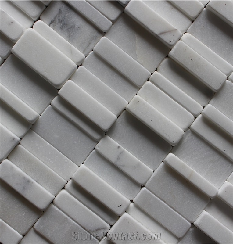 Volakas Marble Mosaic,White Marble Mosaic China Manufacture A120gd