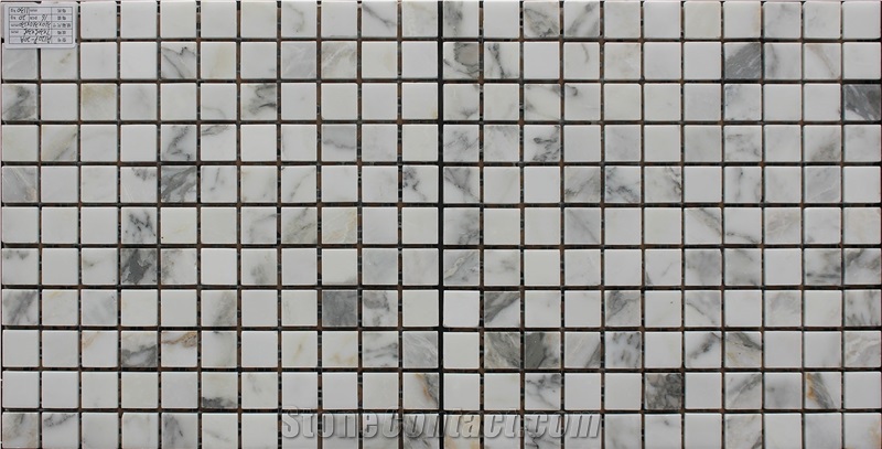 Volakas Marble Mosaic,White Marble Mosaic China Manufacture A120p-20a