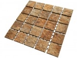 Morisca Gold Quartzite Regular Squares on Mesh