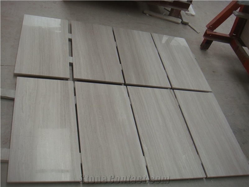 White Wood Vein Marble Tiles,China White Marble, White Wood Grain Marble