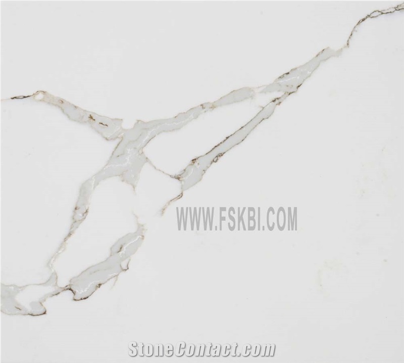 Ceasarstone Quality Clacatta Veined Quartz Stone Tiles & Slabs for Commerical Projects
