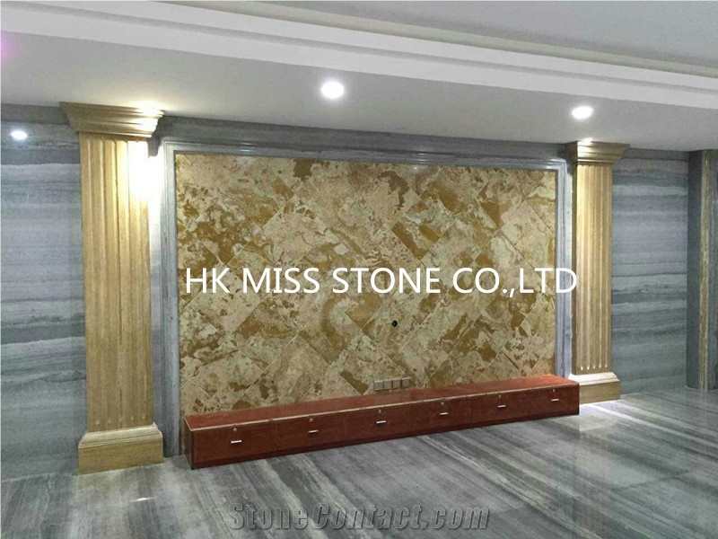 Blue Wood Marble,China Blue Marble,Wooden Blue Slabs/Tiles,Polished Cut-To-Size,Wall Tiles,Floor Covering,Interior Decoration Marble,Quarry Owner