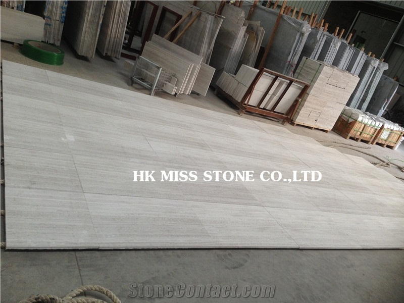 China Wood Marble, Chinese Wood White Marble Tiles & Slabs