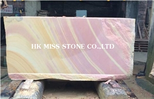 Rainbow Sandstone Slabs & Tiles, China Multiple Color Sandstone,Polished/Honed