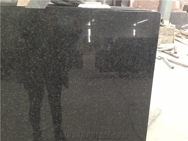 China Pearl Black Granite Kitchen Countertops