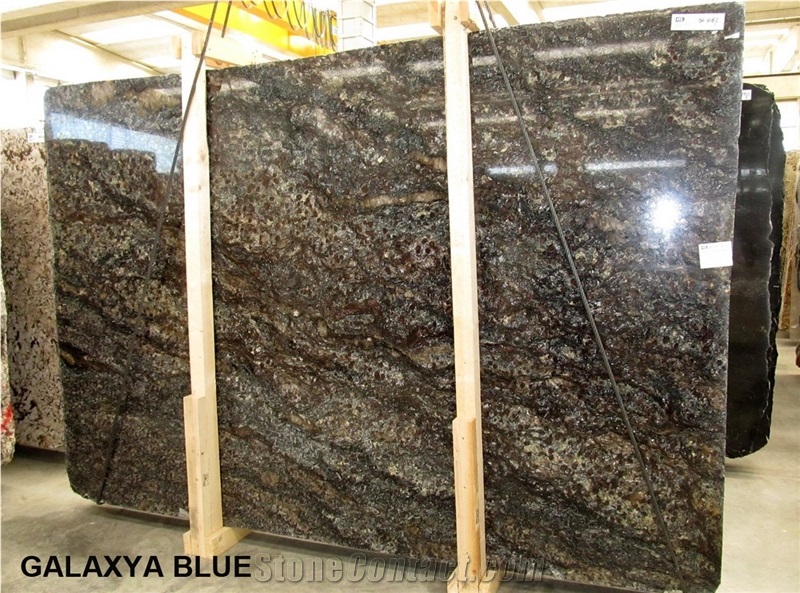 Galaxia Blue Granite Slabs, Brazil Brown Granite