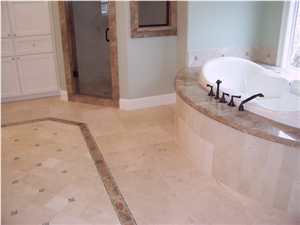 Botticino Classico Marble Bathroom Floor Tiles