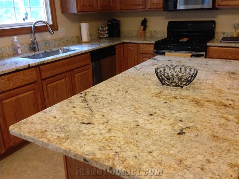 Beautiful Kitchen In Aurora Ohio Done In Colonial Gold Granite From