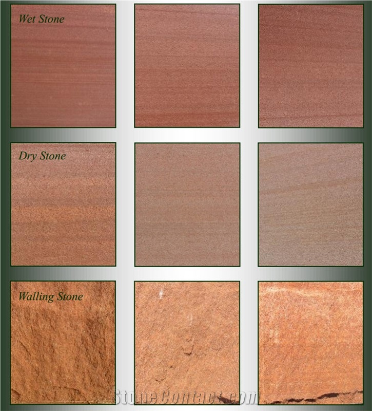 Bowscar Red Lazonby Sandstone Natural Variation