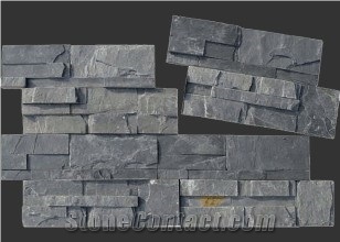P018 Slabs & Tiles, China Grey Slate