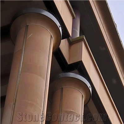 Corsehill Red Sandstone Column - Newcastle Crown Courts