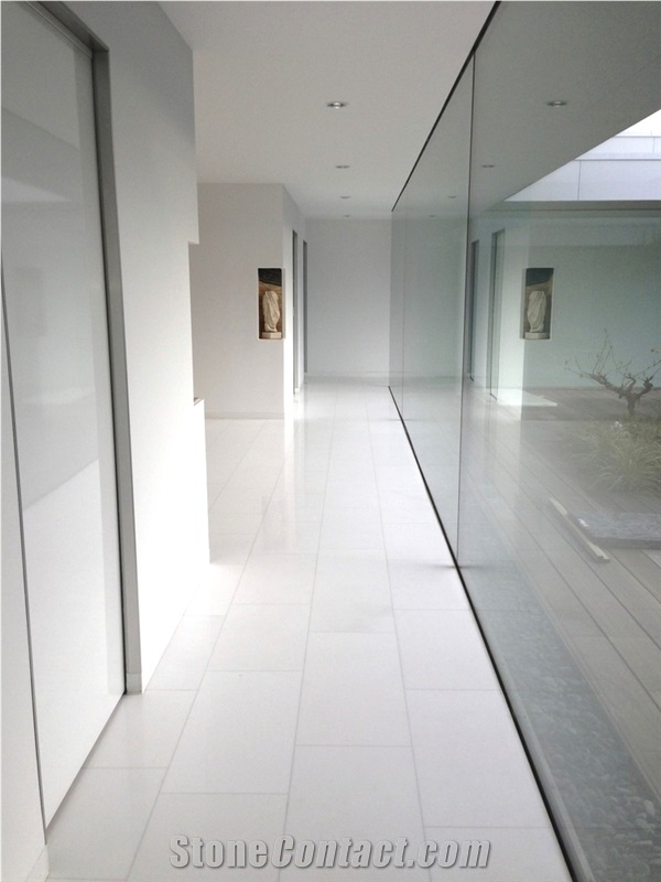 Thassos Marble Floor Tiles in Private Villa