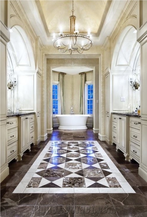 Breche Versailles Marble Bathroom Floor Tiles