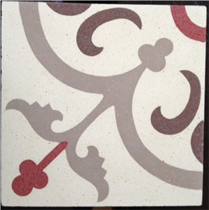 Encoustic Handmade Cement Tile, Multicolor Terrazzo and Quartz Stone Flooring Tiles, Walling