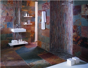 Multicolor Vermelho Slate Wall and Floor Tiles