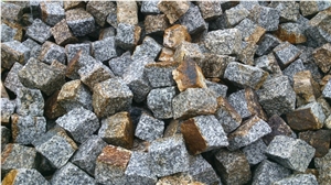 Granite Cube Stone for Landscaping, Sobotka Grey Granite Cube Stone