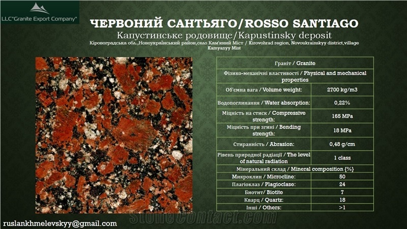 Rosso Santiago Granite
