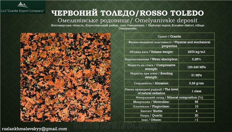 Rosso Toledo Granite