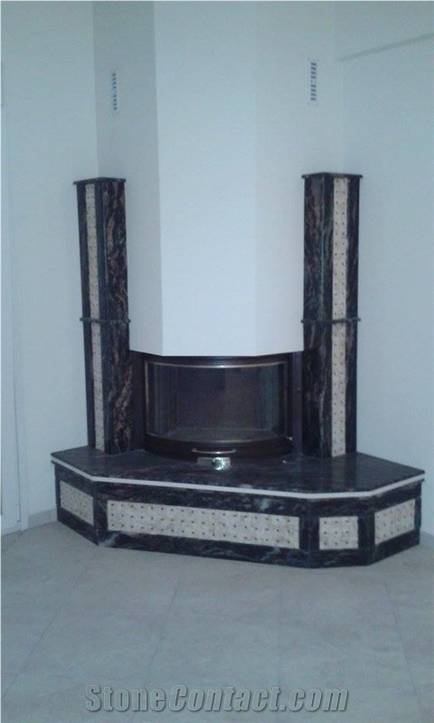 Via Lactea Granite Fireplace Design