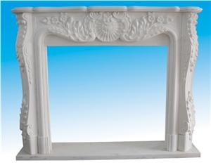 Sf-002, White Marble Fireplace