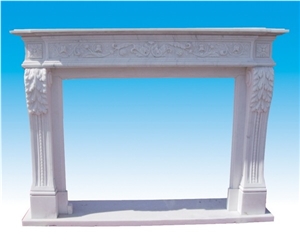Sf-003, White Marble Fireplace