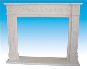 Sf-004, White Marble Fireplace