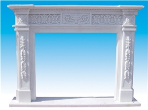 Sf-007, White Marble Fireplace