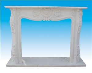 Sf-010, White Marble Fireplace