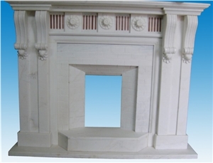 Sf-012, White Marble Fireplace