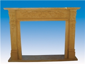 Sf-013, Brown Marble Fireplace