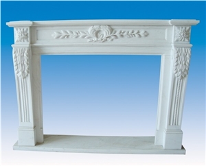 Sf-015, White Marble Fireplace
