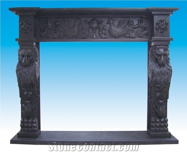 Sf-018, Black Granite Fireplace