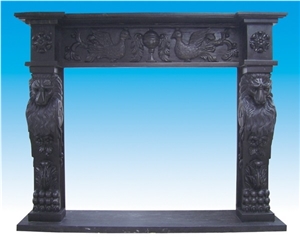 Sf-018, Black Granite Fireplace