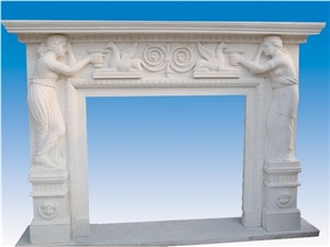 Sf-025, White Marble Fireplace