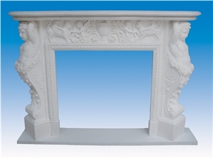 Sf-026, White Marble Fireplace