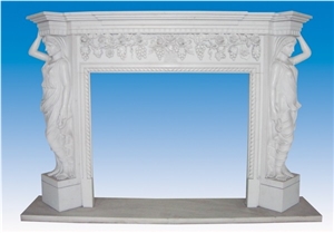 Sf-027, White Marble Fireplace