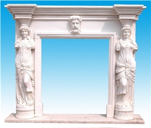 Sf-029, White Marble Fireplace