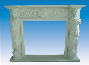 Sf-030, White Marble Fireplace