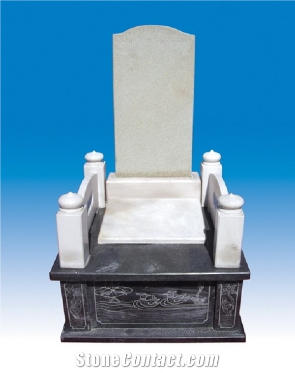Sm-007, White Marble Monument & Tombstone