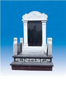Sm-008, White Marble Monument & Tombstone