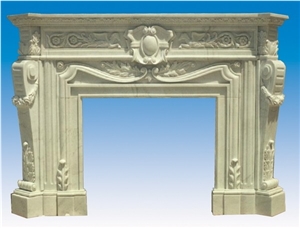 Ss-023, White Marble Fireplace