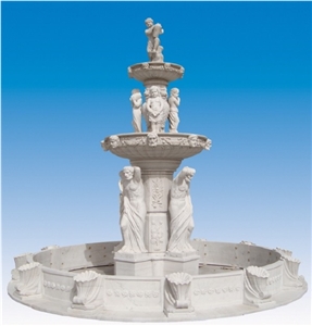 Szf-021, White Marble Fountain