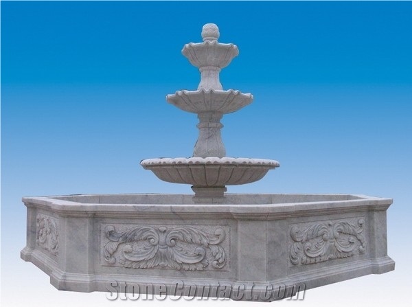 Szf-027, White Marble Fountain