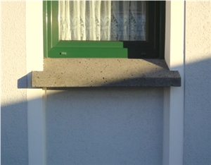 Window Ledge Made Of Mayen Basaltic Lava Installed with an Inclination