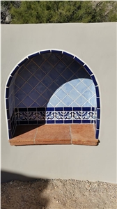 Colorful Mexican Tile Niches, Wainscots, Showers and Tubs