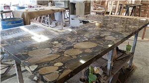 Unique Black Mosaic Granite Kitchen Countertop