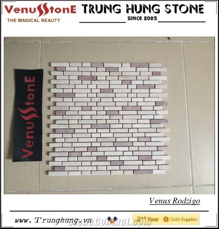 Multicolor Tumbled Marble Mosaic Tiles