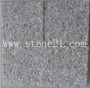 Bush-hammered G635 Granite Flooring Tile, Fujian Pink Flower Granite 